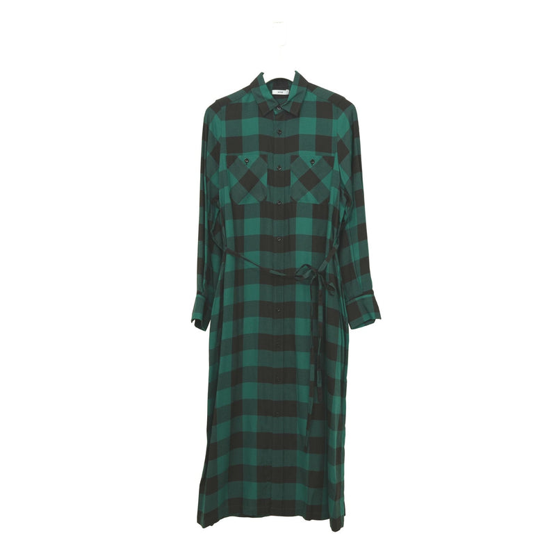 RAYON PLAID DRESS
