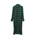 RAYON PLAID DRESS