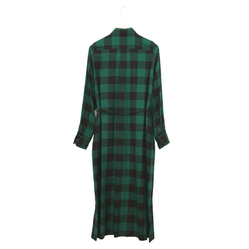 RAYON PLAID DRESS