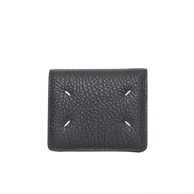 4 Stitch Bifold Wallet-BLACK-