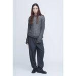 Wool Relax Pants -GREY-