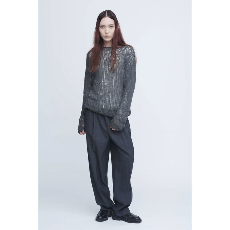 Wool Relax Pants -GREY-