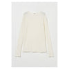 Plating Rib Layered Tee -WHITE×LT.GREY-