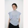 SQUARE SLEEVE BLOUSE -BLUE-