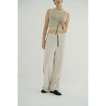 PILE LINE PANTS -IVORY-
