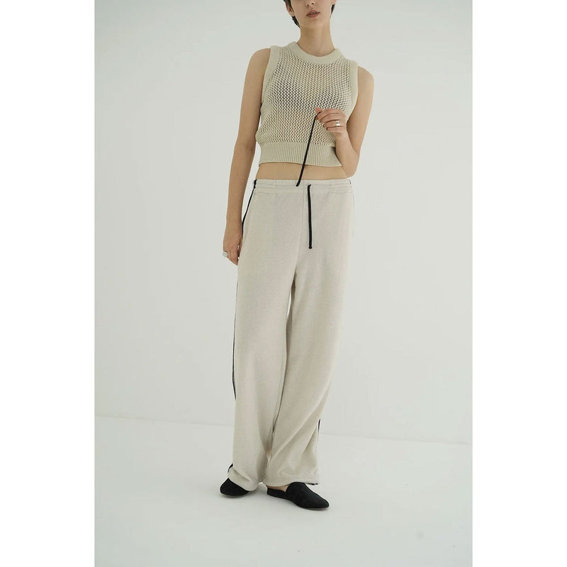 PILE LINE PANTS -IVORY-