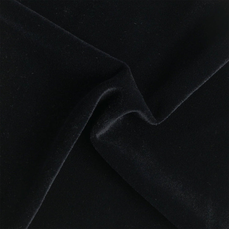 ALISON TROUSERS/ VELOUR SMOOTH -BLACK-