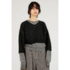 Reversible Mohair Knit -BLACK-