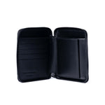 VERY BLACK FULL ZIP AROUND WALLET