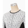 Floral Jacquard Fraise Stitch Dress - white