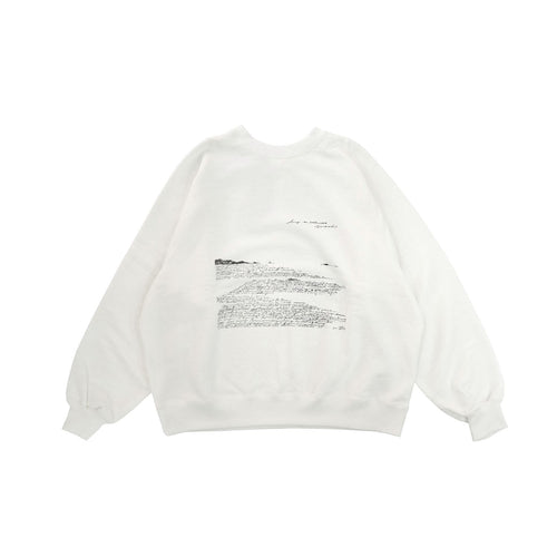 OVERSIZED ARMOR SWEAT -WHITE PRINTED-
