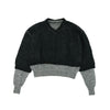 Reversible Mohair Knit -BLACK-