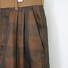 SHEER PLAID WIDE PANTS-C/BROWN-