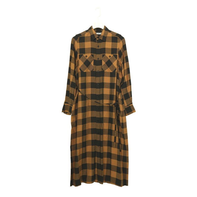 RAYON PLAID DRESS