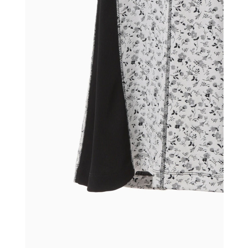 Floral Jacquard Fraise Stitch Dress - white