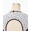 Floral Jacquard Fraise Stitch Dress - white