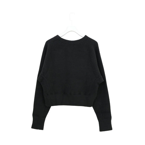 SLIT SLEEVE SWEAT -BLACK-