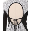 Floral Jacquard Fraise Stitch Dress - white