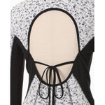Floral Jacquard Fraise Stitch Dress - white
