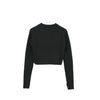 CROPPED SWEATER -BLACK-