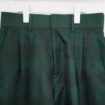 SHEER PLAID WIDE PANTS-C/BROWN-