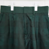 SHEER PLAID WIDE PANTS-GREEN-