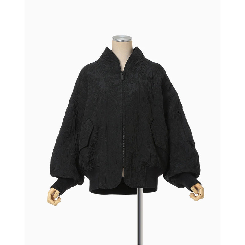 Floral Jacquard Triple Cloth Jacket -ecru-