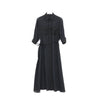 SHEER TWILL DRESS-BLACK-