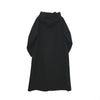 MELTON HOODED WORK COAT-BLACK-