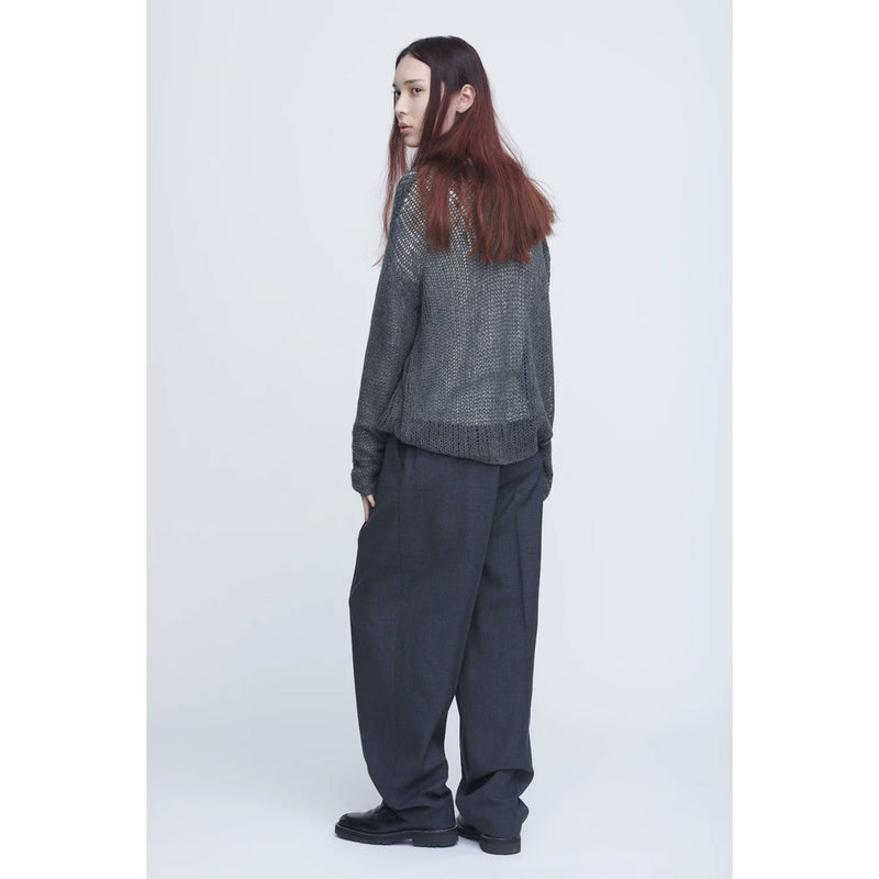 Wool Relax Pants -GREY-