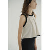 PILE FLARE TANK TOPS -BROWN-
