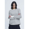 Plating Rib Layered Tee -WHITE×LT.GREY-