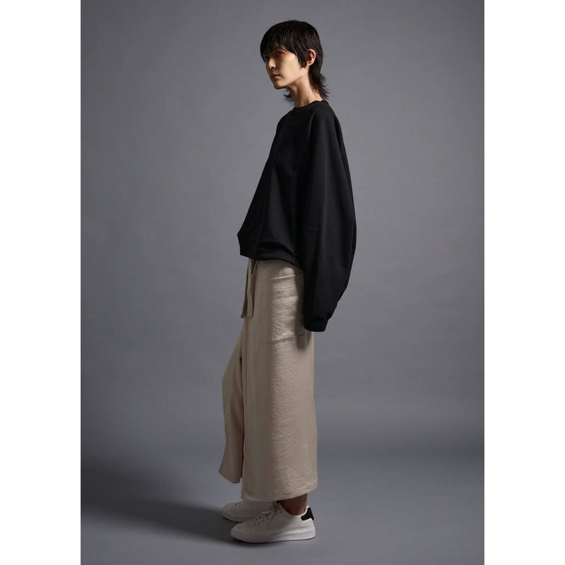 KAYA TUCKED HEM TOP -CHOCOLATE-