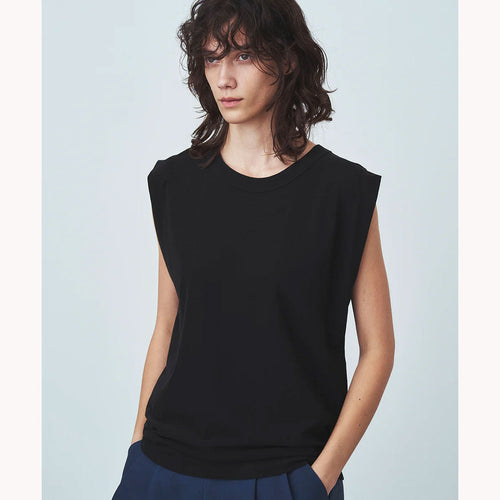 FRESCA SINGLE JERSEY | TANK TOP-BLACK-