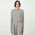 CASHMERE SILK SPUN RIB PULLOVER