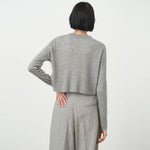 CASHMERE SILK SPUN RIB PULLOVER
