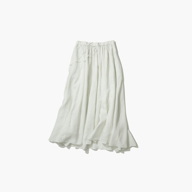 NATURAL DYED LINEN LAWN | GATHERD SKIRT-MINT-