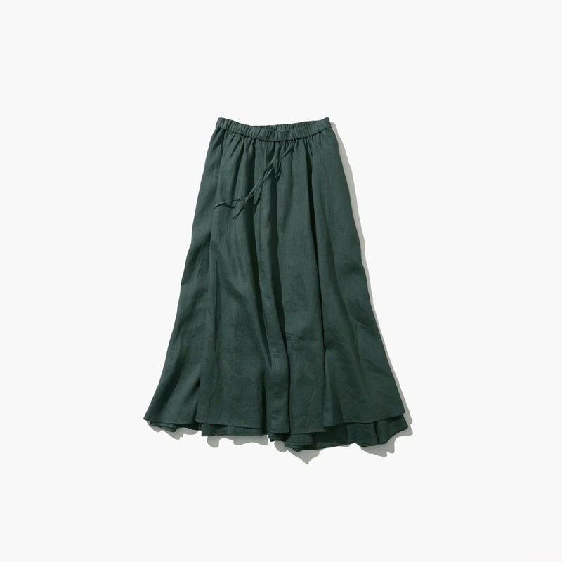 NATURAL DYED LINEN LAWN | GATHERD SKIRT-MINT-
