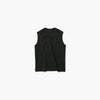 DRY COTTON JERSEY | MOCKNECK SLEEVELESS PULLOVER -GREEN-