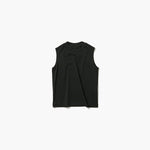 DRY COTTON JERSEY | MOCKNECK SLEEVELESS PULLOVER -GREEN-