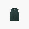 DRY COTTON JERSEY | MOCKNECK SLEEVELESS PULLOVER -GREEN-