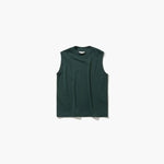 DRY COTTON JERSEY | MOCKNECK SLEEVELESS PULLOVER -GREEN-