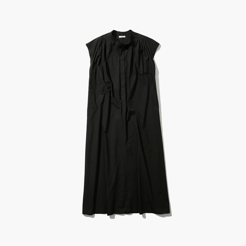 NATURAL DYED COTTON LAWN | TUCKED DRESS-BLACK-