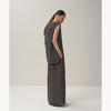 SILK WASHI LILIYARN | V-NECK VEST-WHITE-