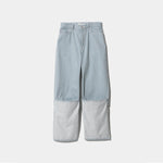 recycling denim flip hem pants-saxe-