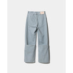recycling denim flip hem pants-saxe-