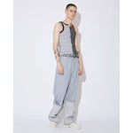 recycling denim flip hem pants-saxe-