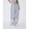 recycling denim flip hem pants-saxe-