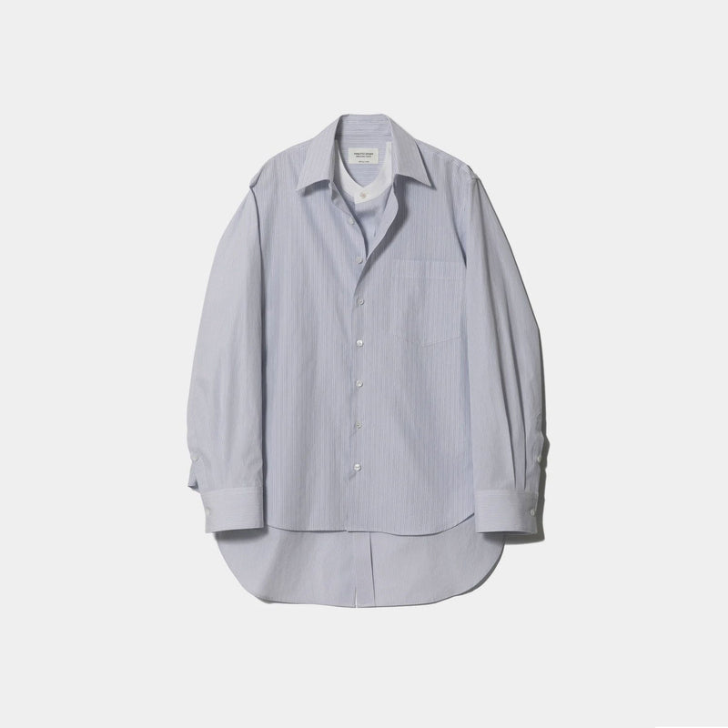 double-front finx stripe shirt-blue-