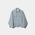 double-end recycling denim blouson-saxe-